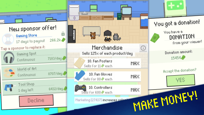 Verdienen Sie Geld im Streamer-Simulator